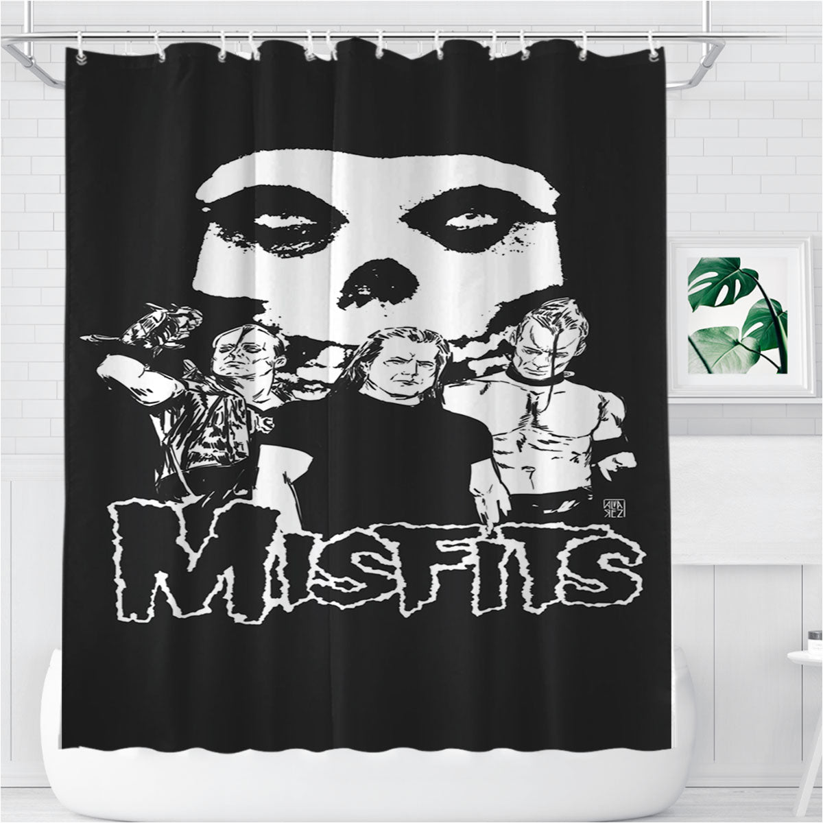 The Misfitss Bathroom Shower Curtain Fabric Waterproof | 66 X 72 Inch
