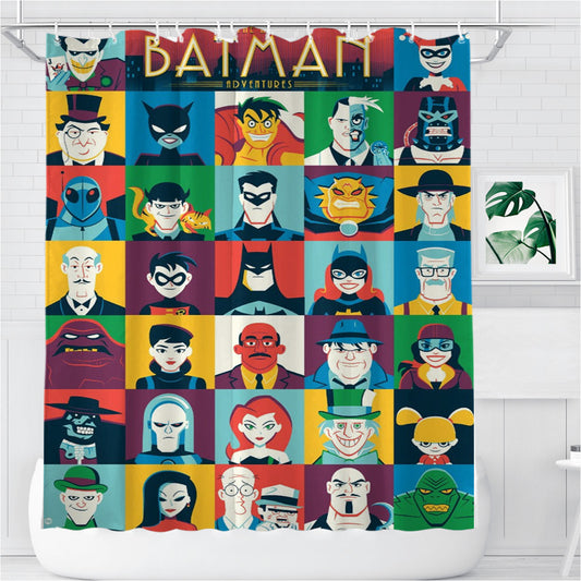 Personalized The New Batman Adventures Shower Curtain Farmhouse Bathroom Decor