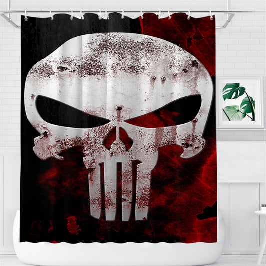 Personalized The Punisher Grunge Shower Curtain Farmhouse Bathroom Decor