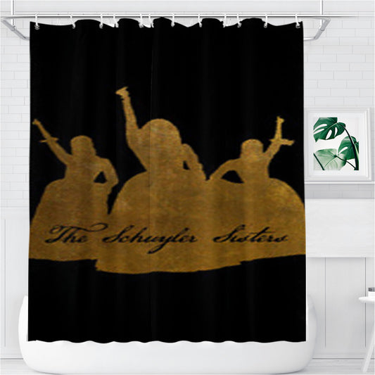 The Schuyler Sisters Hamilton Bathroom Shower Curtain Fabric Waterproof | 66 X 72 Inch