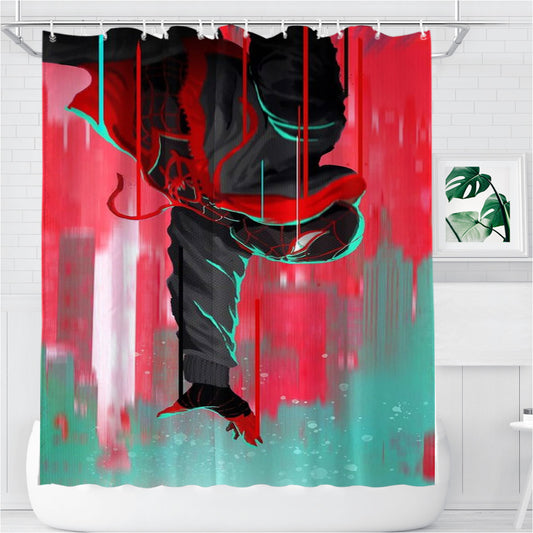 The Very Busy Spider Webs Bathroom Shower Curtain Fabric Waterproof | 66 X 72 Inch