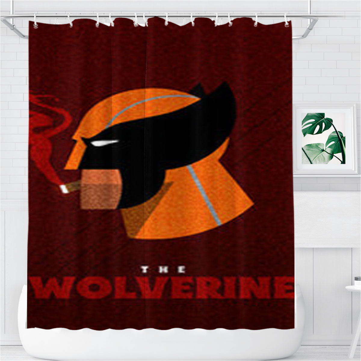 The Wolverine Bathroom Shower Curtain Fabric Waterproof | 66 X 72 Inch