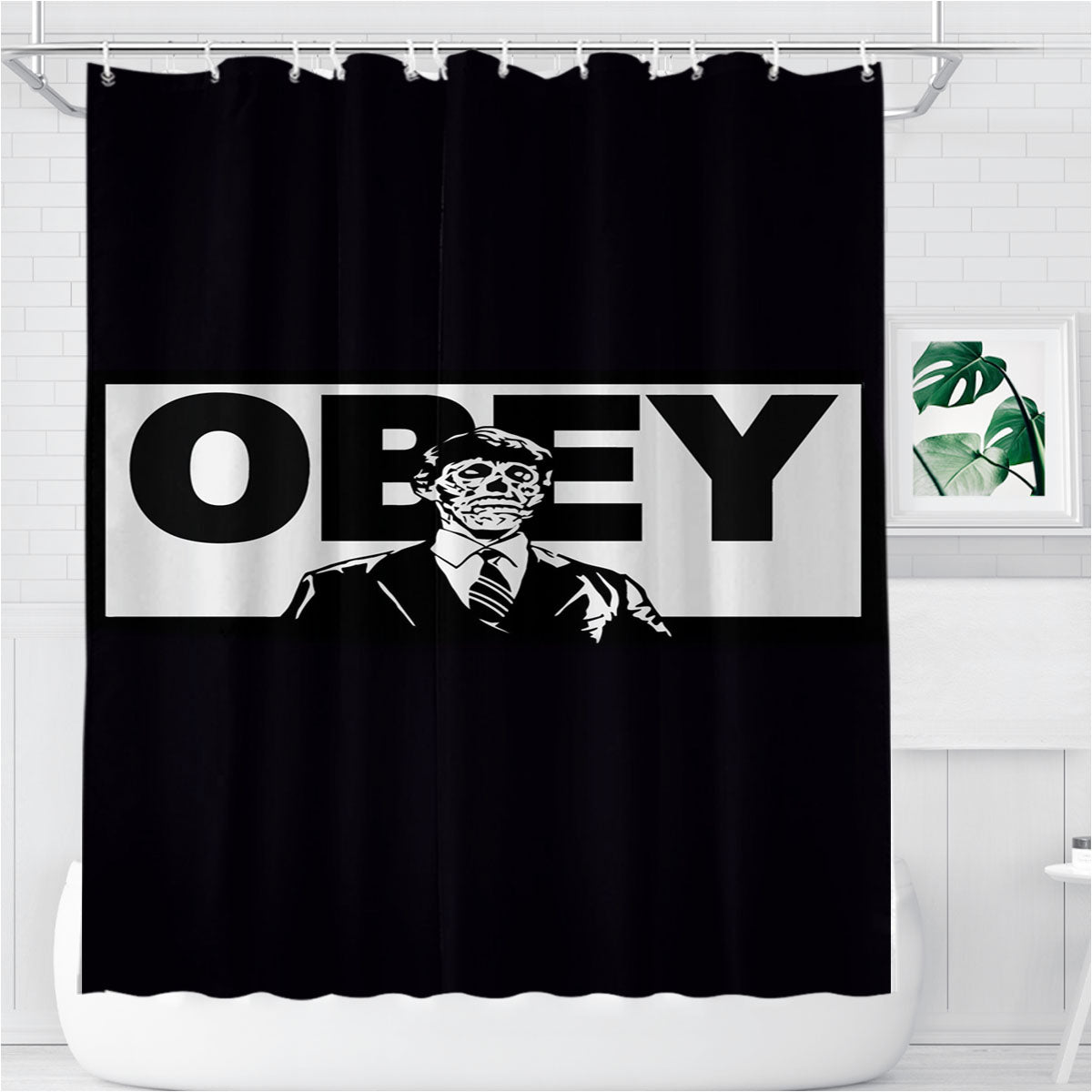 They Live Obey Bathroom Shower Curtain Fabric Waterproof | 66 X 72 Inch