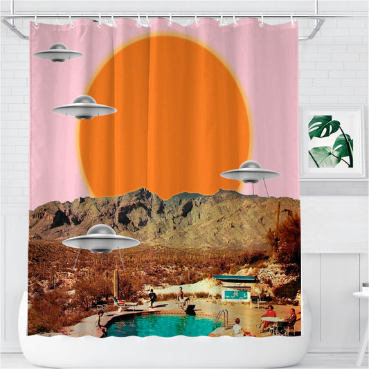 They'Ve Arrived Bathroom Shower Curtain Fabric Waterproof | 66 X 72 Inch