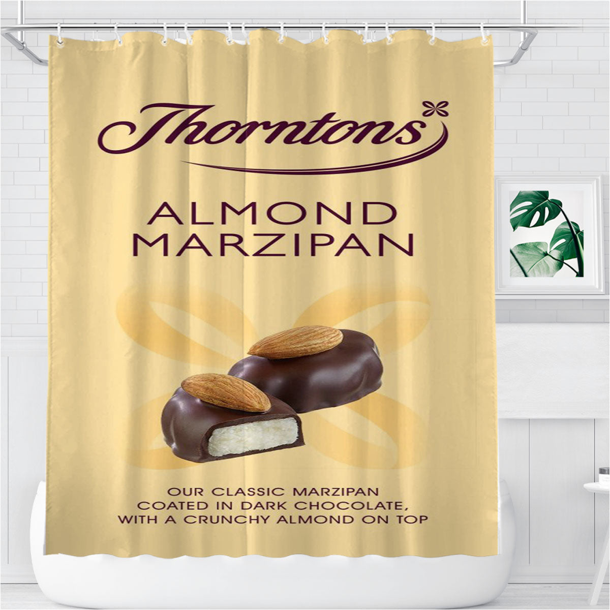 Thorntons Chocolate Bathroom Shower Curtain Fabric Waterproof | 66 X 72 Inch