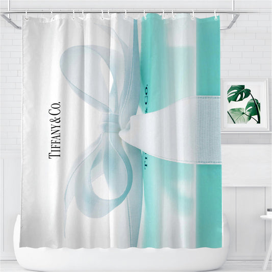 Personalized Tiffany And Co Box Shower Curtain Farmhouse Bathroom Decor