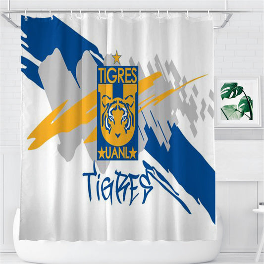 Tigres Club De Futbol Uanl Bathroom Shower Curtain Fabric Waterproof | 66 X 72 Inch