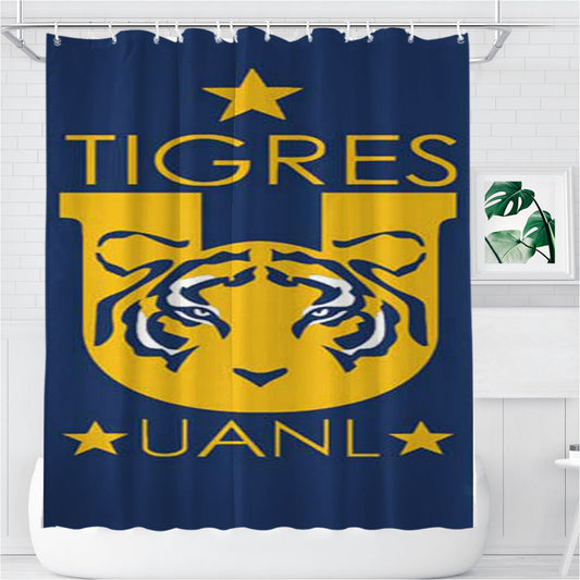 Tigres Uanl Logo Bathroom Shower Curtain Fabric Waterproof | 66 X 72 Inch