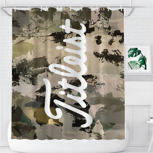 Titleist Illest Camouflage Wallpaper Bathroom Shower Curtain Fabric Waterproof | 66 X 72 Inch
