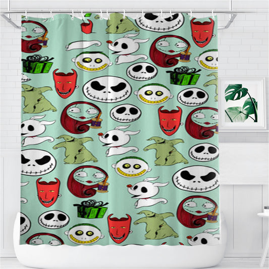 Personalized Tnbc Characters Pattern Shower Curtain Farmhouse Bathroom Decor