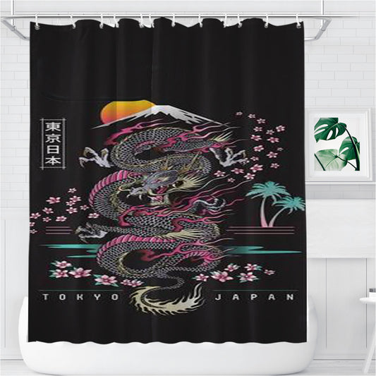 Personalized Tokyo Japan Shower Curtain Farmhouse Bathroom Decor