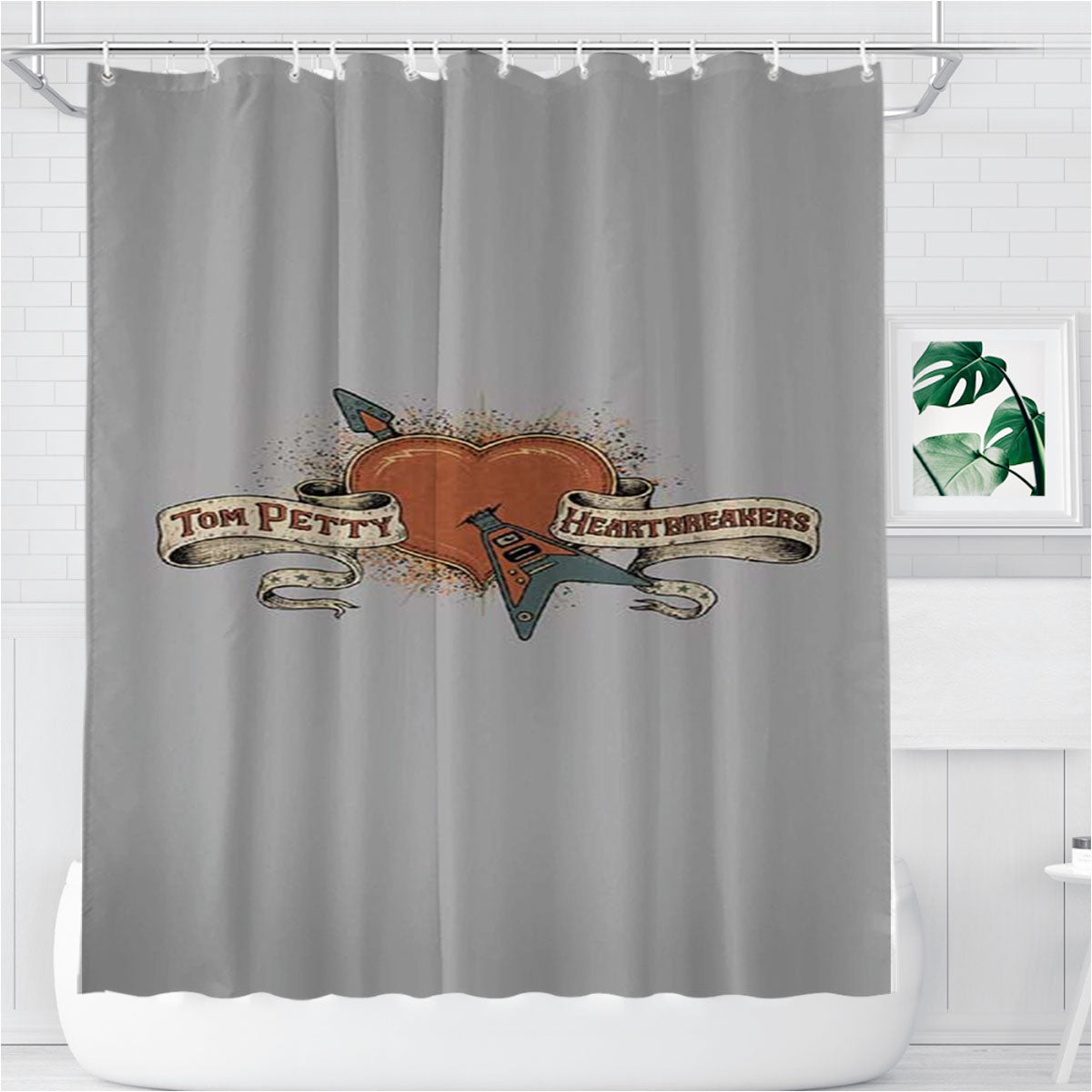 Tom Petty And The Heartbreakers Bathroom Shower Curtain Fabric Waterproof | 66 X 72 Inch
