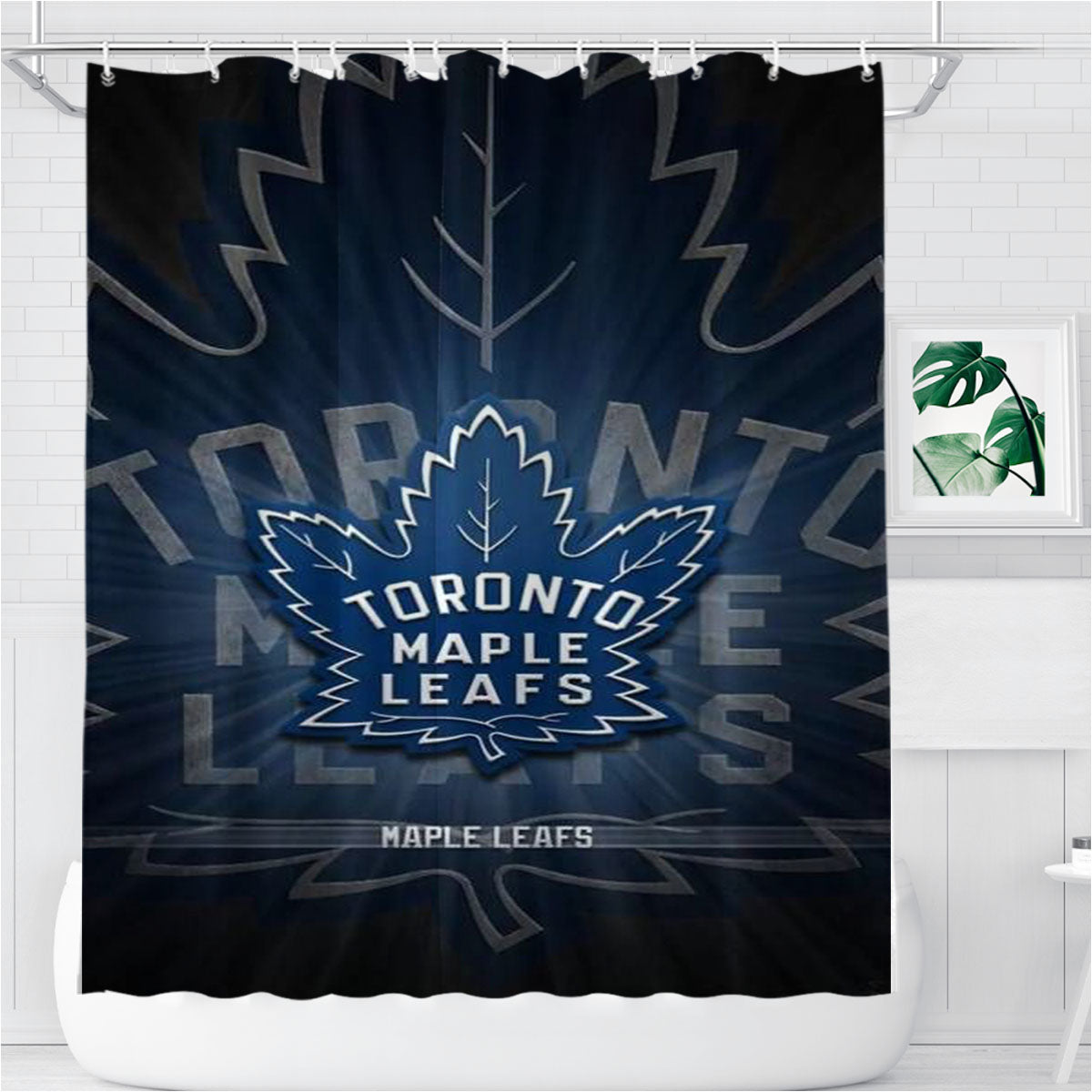 Toronto Maple Leafs 2 Bathroom Shower Curtain Fabric Waterproof | 66 X 72 Inch