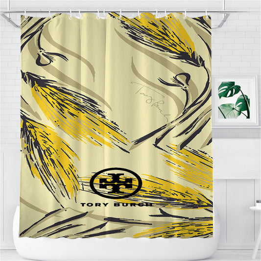 Personalized Tory Burch Spring Wallpaper Shower Curtain Farmhouse Bathroom Decor
