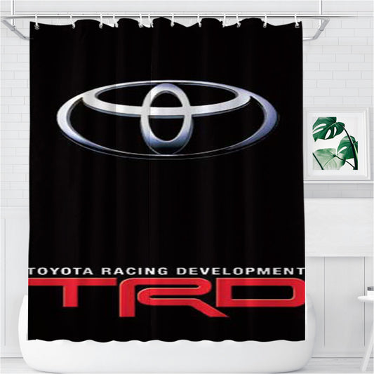 Personalized Toyota Trd Logo Red Shower Curtain Farmhouse Bathroom Decor