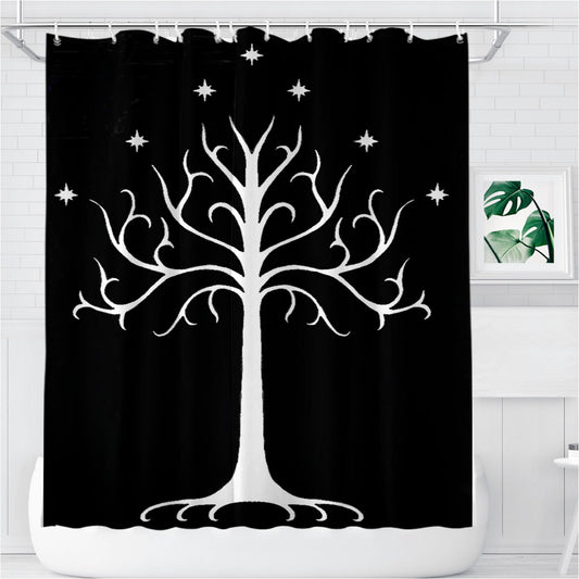 Tree Of Gondor Lord Of The Rings Bathroom Shower Curtain Fabric Waterproof