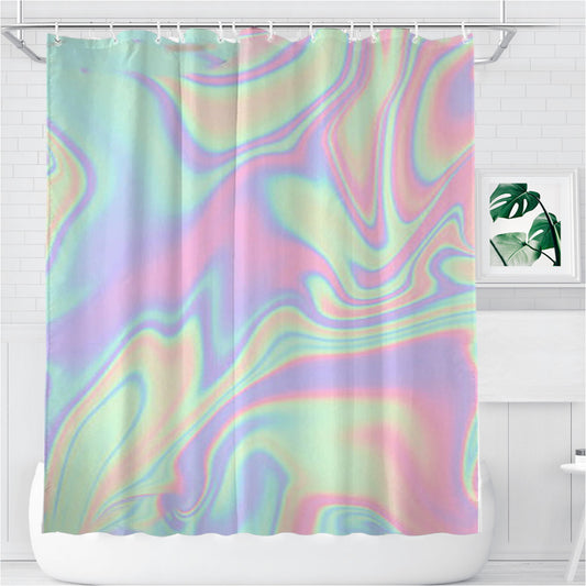 Trippy Tie Dye Bathroom Shower Curtain Fabric Waterproof | 66 X 72 Inch