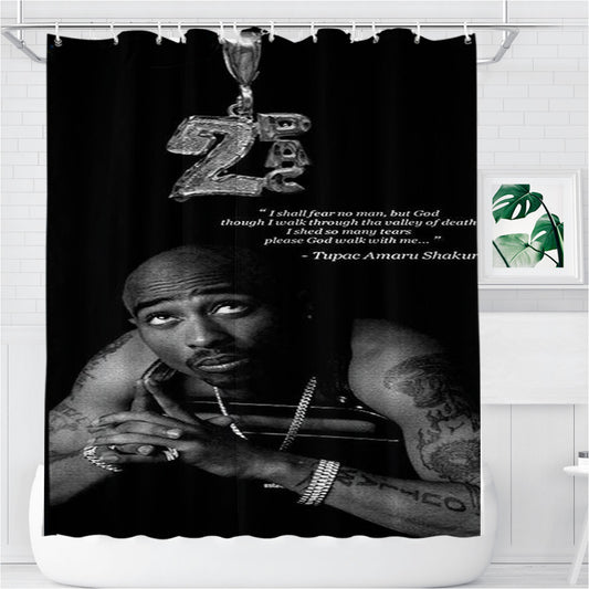 Personalized Tupac Shakur Quote Shower Curtain Farmhouse Bathroom Decor