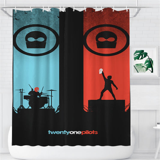 Personalized Twenty One Pilot Shower Curtain Farmhouse Bathroom Decor