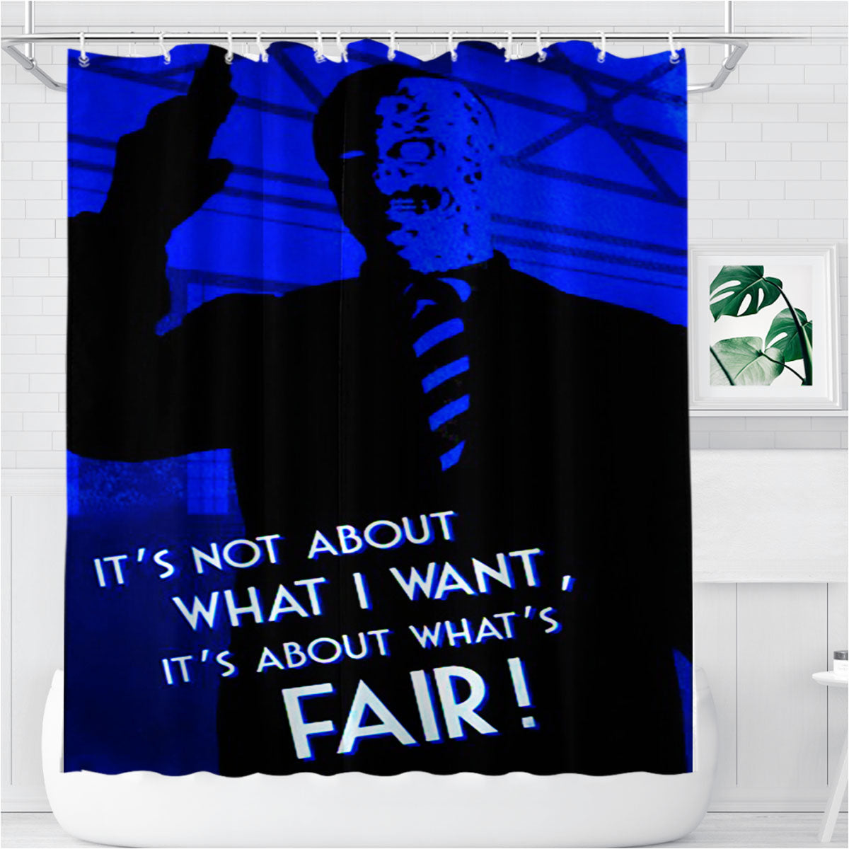 Two Face Quote Batman Villain Bathroom Shower Curtain Fabric Waterproof | 66 X 72 Inch