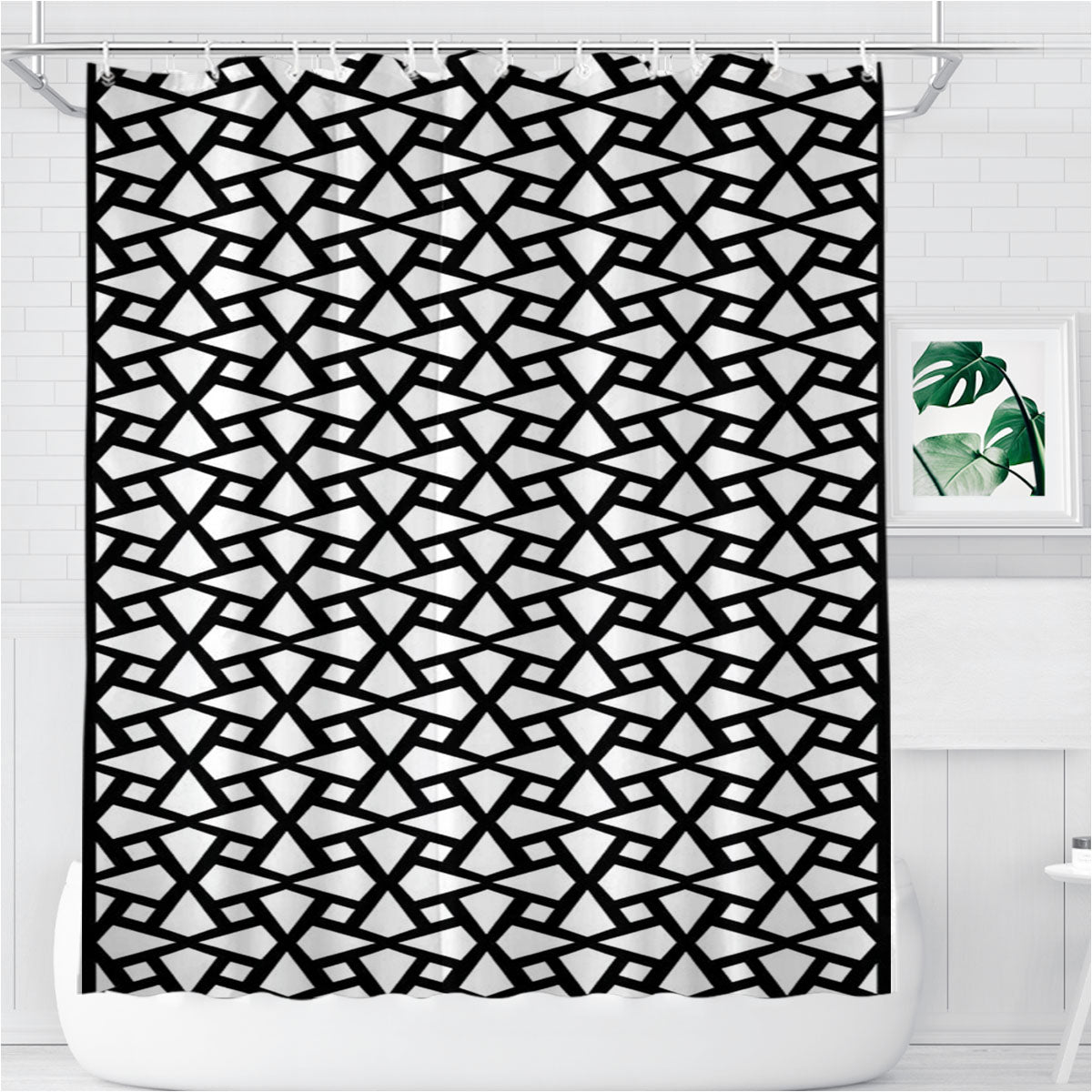 Ubicle Spigel Pattern Bathroom Shower Curtain Fabric Waterproof | 66 X 72 Inch
