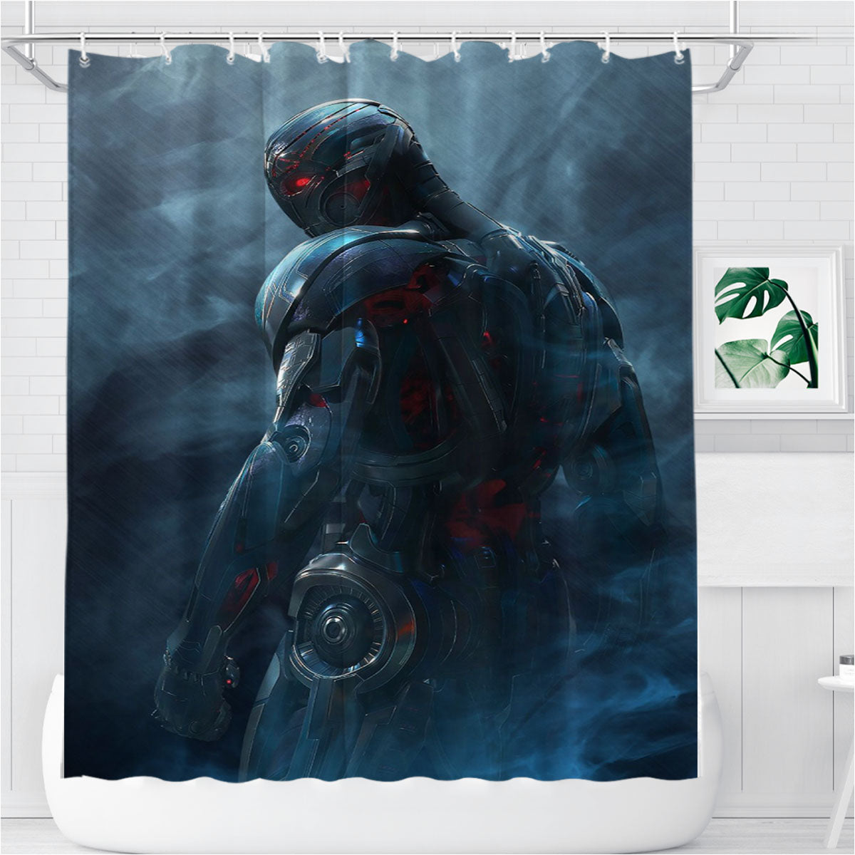 Ultron Avengers Age Of Ultron Avengers Bathroom Shower Curtain Fabric Waterproof | 66 X 72 Inch