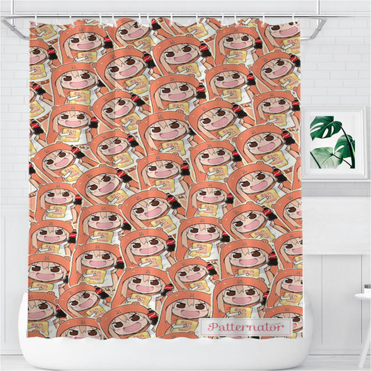 Umaru Pattern Bathroom Shower Curtain Fabric Waterproof | 66 X 72 Inch