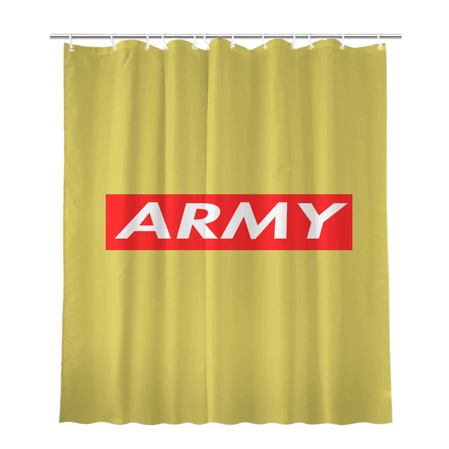 Bts Army Supreme Bathroom Shower Curtain Fabric Waterproof | 66 X 72 Inch