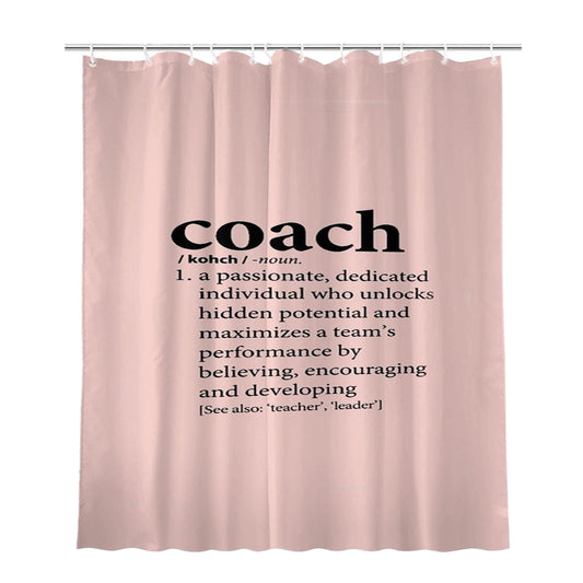 Personalized Coach Gift From Team Assistant Football Soccer Shower Curtain Farmhouse Bathroom Decor
