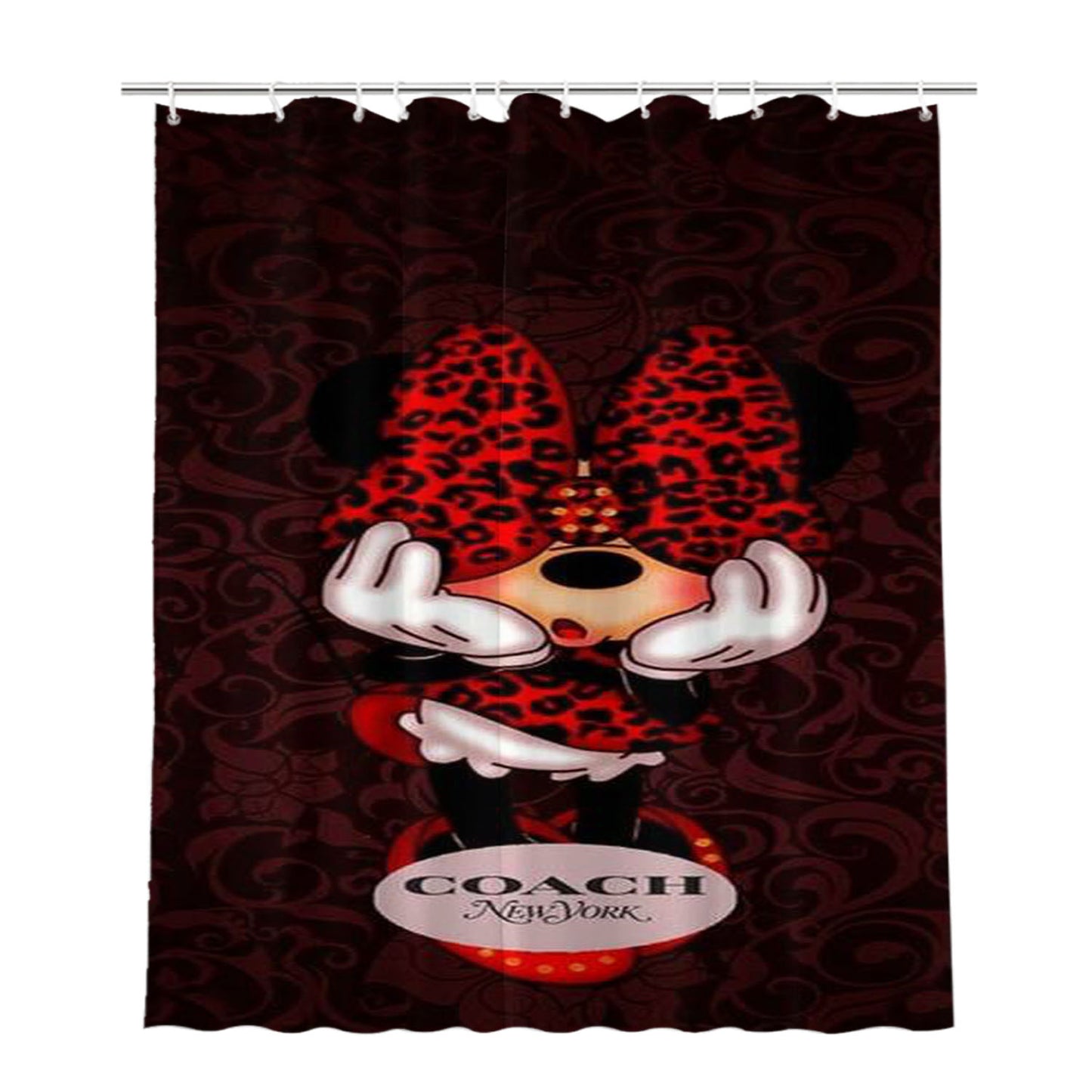 Coach Minnie Mouse New York Bathroom Shower Curtain Fabric Waterproof | 66 X 72 Inch