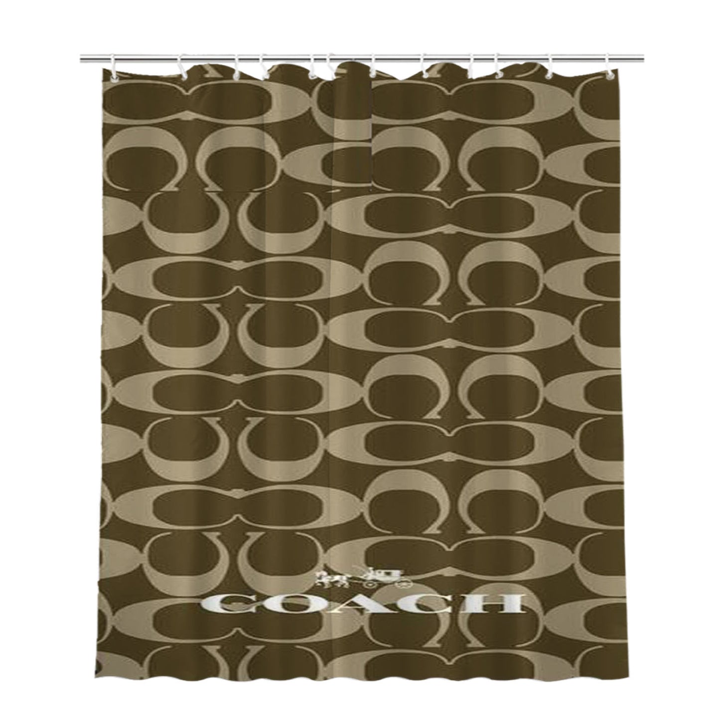 Coach New York Icon Bathroom Shower Curtain Fabric Waterproof | 66 X 72 Inch