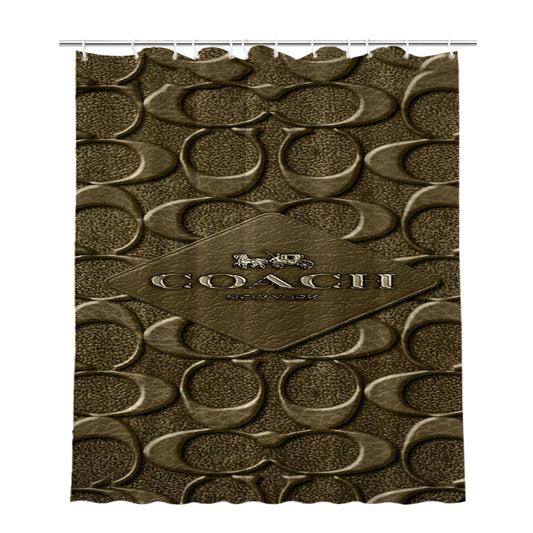 Coach New York Logo Bathroom Shower Curtain Fabric Waterproof