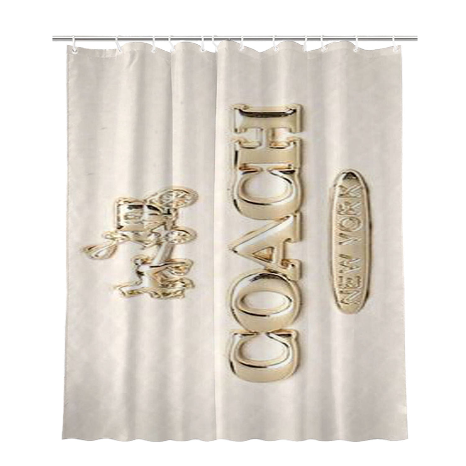 Coach Pink Pattern Mate Bathroom Shower Curtain Fabric Waterproof | 66 X 72 Inch