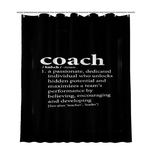 Coach Quotes Bathroom Shower Curtain Fabric Waterproof
