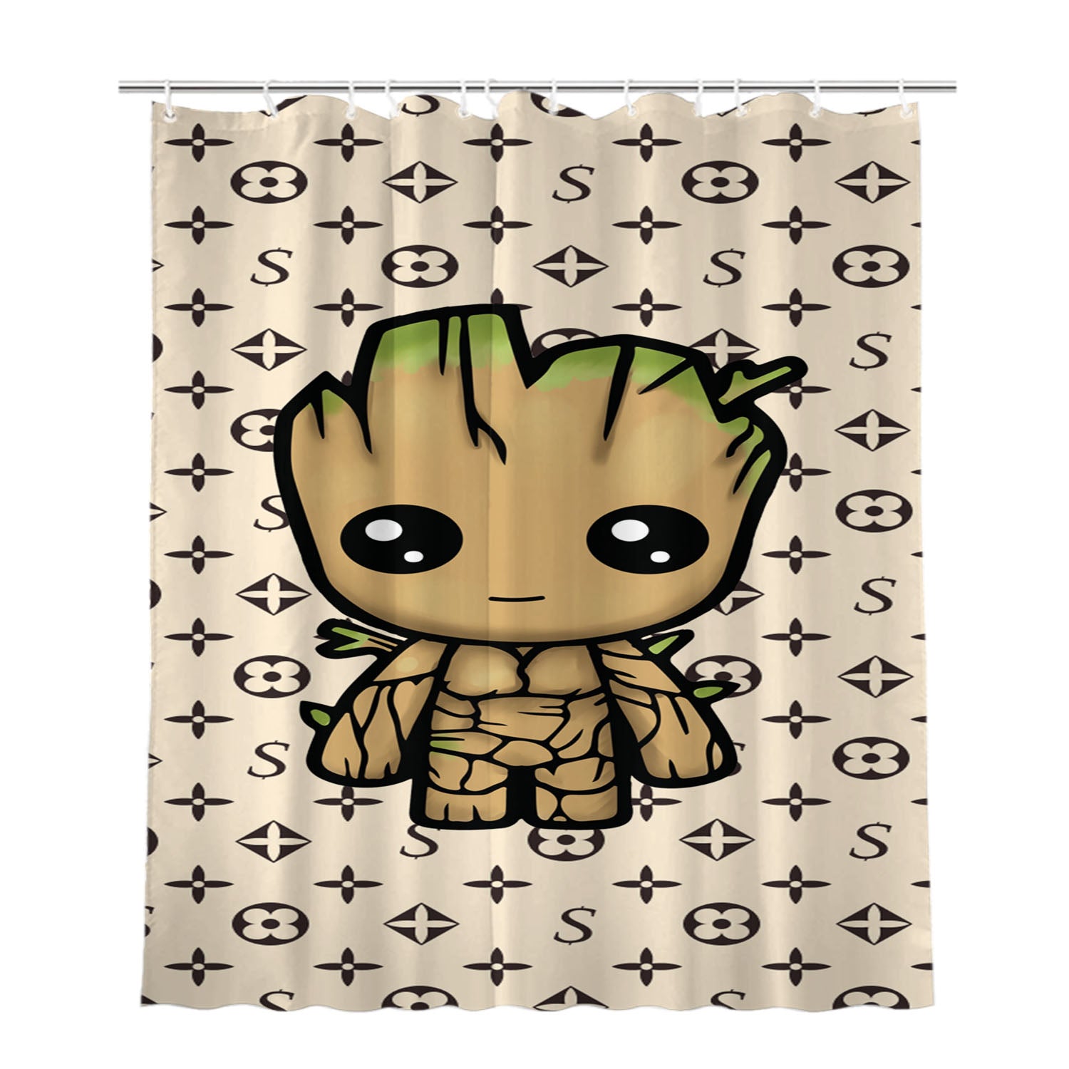 I Am Groot Supreme Bathroom Shower Curtain Fabric Waterproof | 66 X 72 Inch