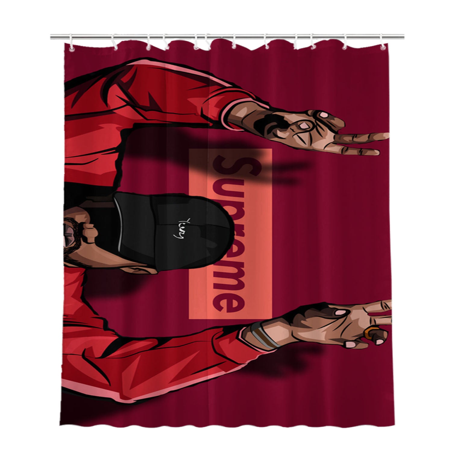 Kanye Yeezy Supreme Bathroom Shower Curtain Fabric Waterproof | 66 X 72 Inch