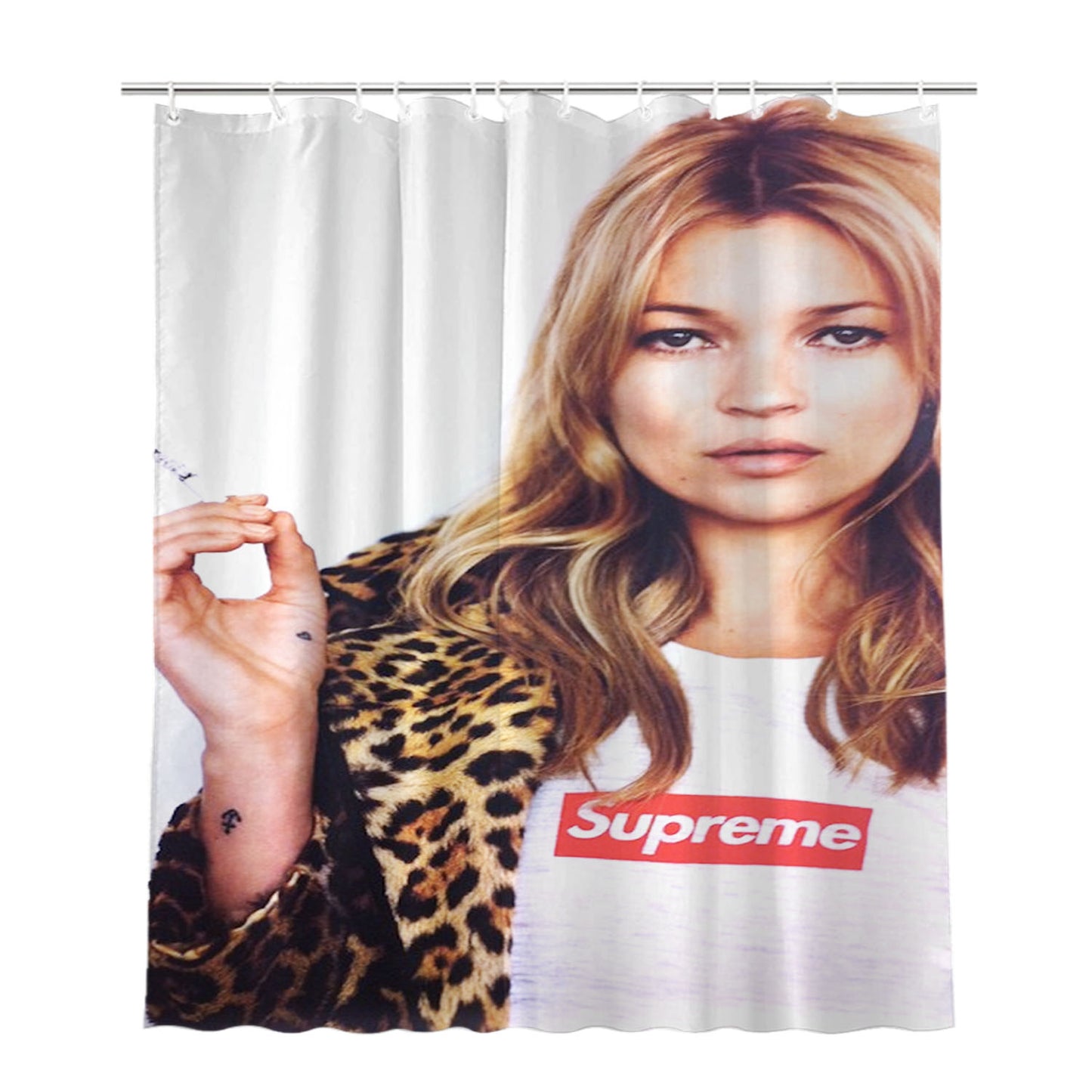 Kate Moss Supreme Leopard Bathroom Shower Curtain Fabric Waterproof | 66 X 72 Inch