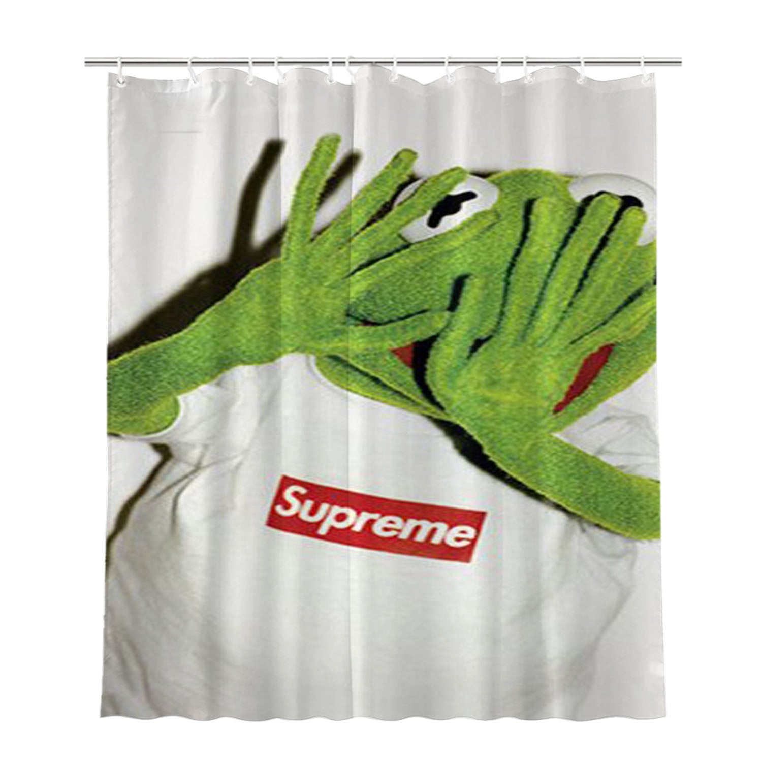 Kermit Supreme Bathroom Shower Curtain Fabric Waterproof | 66 X 72 Inch