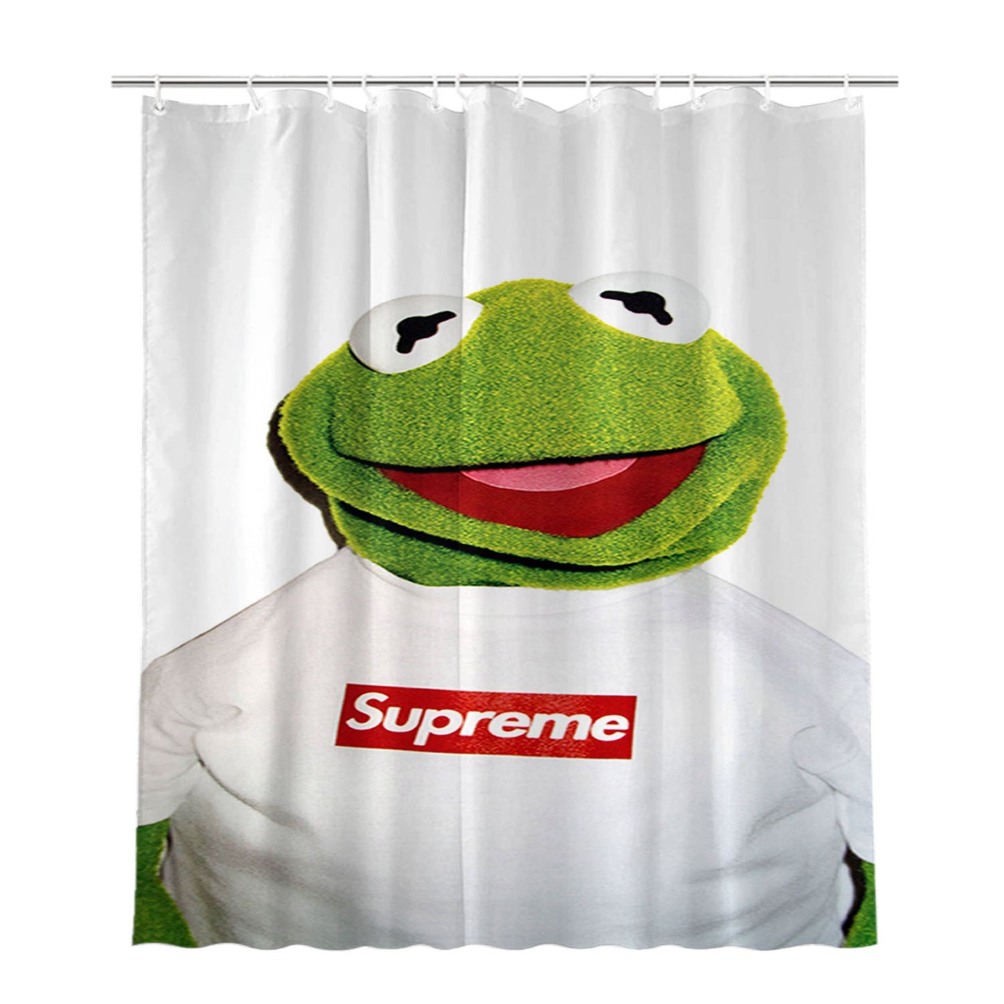 Kermit The Frog Supreme 2 Bathroom Shower Curtain Fabric Waterproof | 66 X 72 Inch