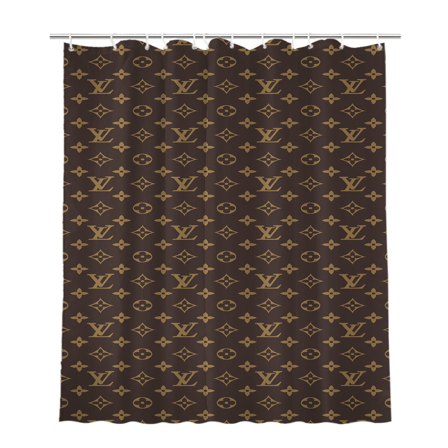 Louis Vuitton Aesthetic Bathroom Shower Curtain Fabric Waterproof | 66 X 72 Inch