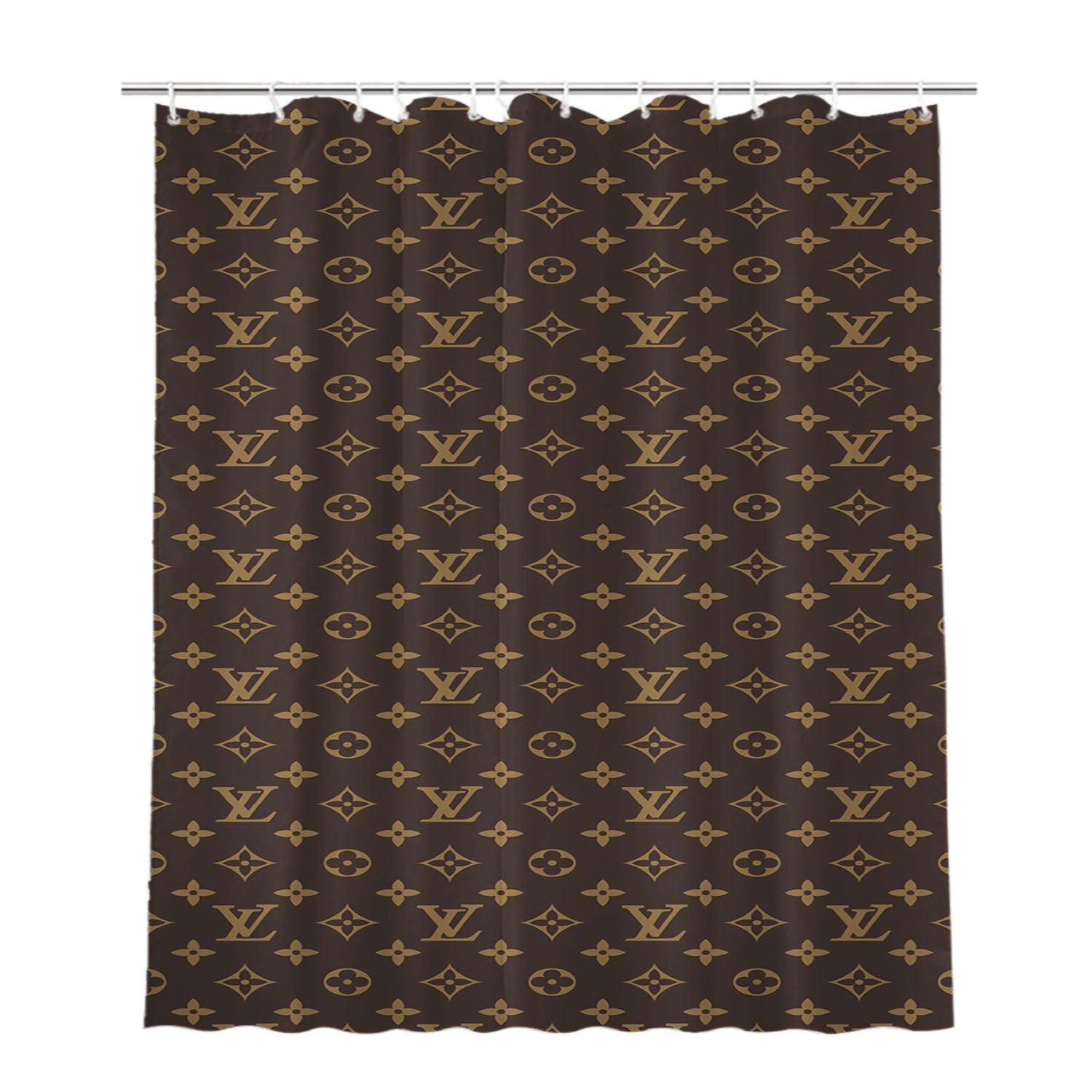 Louis Vuitton Aesthetic Bathroom Shower Curtain Fabric Waterproof | 66 X 72 Inch