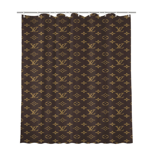Louis Vuitton Aesthetic Bathroom Shower Curtain Fabric Waterproof