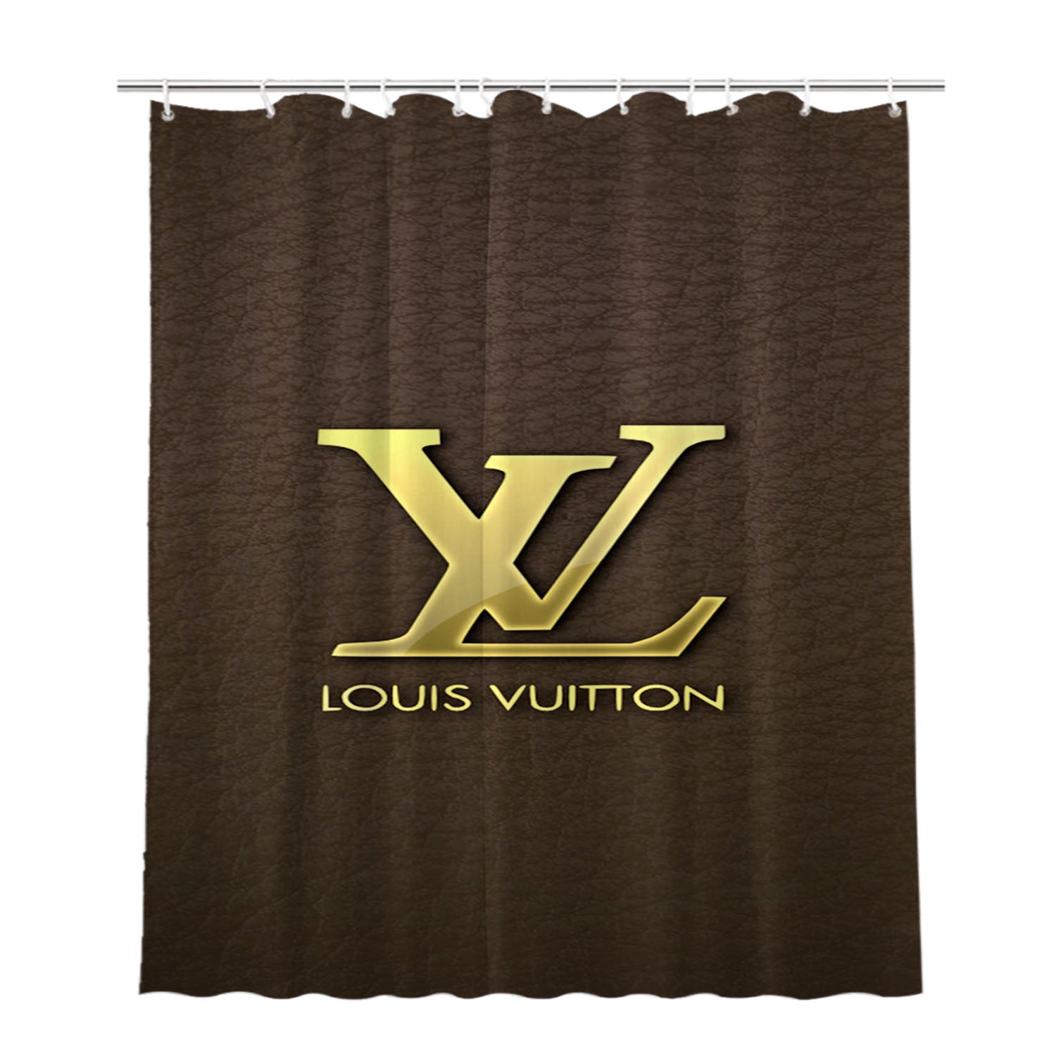 Louis Vuitton Art Bathroom Shower Curtain Fabric Waterproof | 66 X 72 Inch