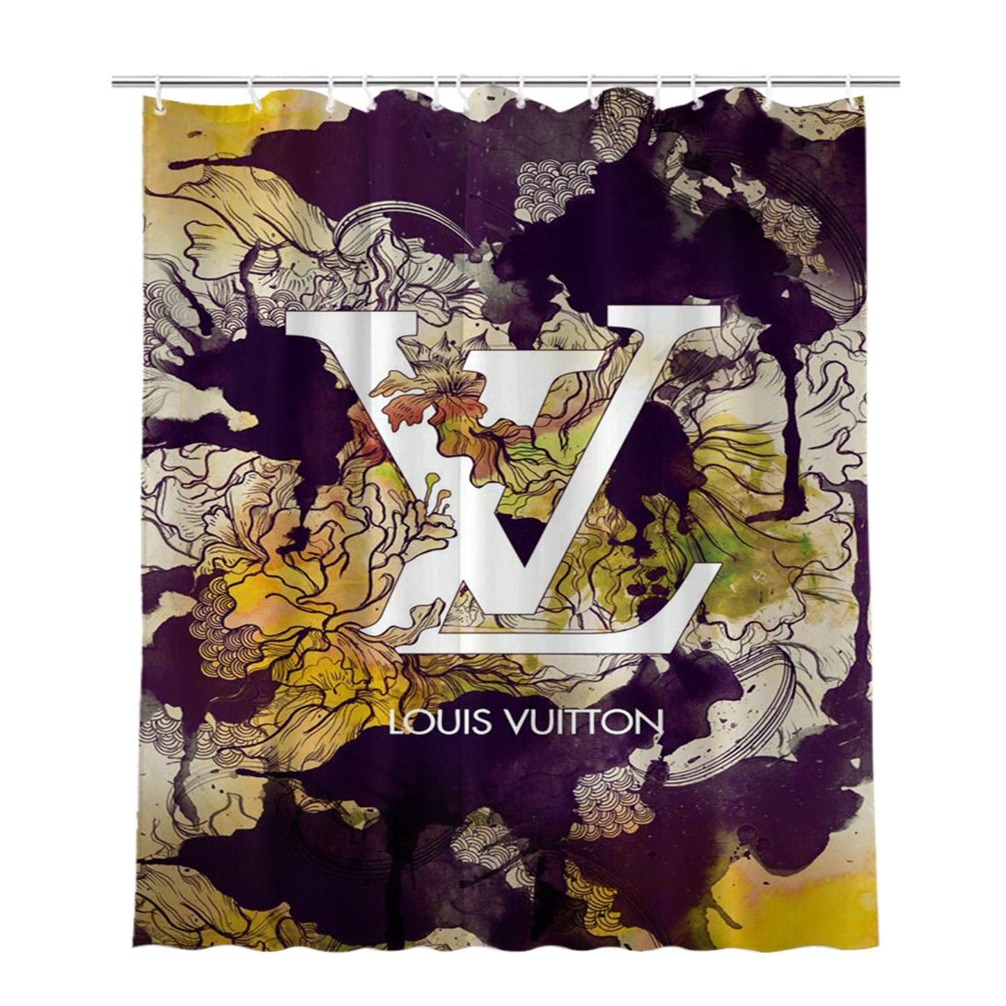 Louis Vuitton Art Lower Amazing Bathroom Shower Curtain Fabric Waterproof | 66 X 72 Inch