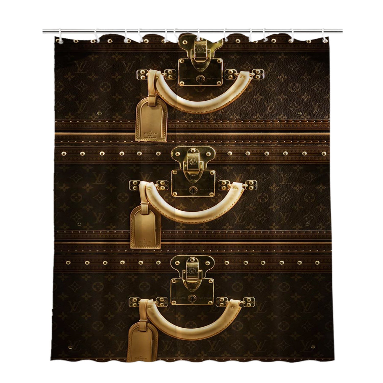 Louis Vuitton Bag Bathroom Shower Curtain Fabric Waterproof | 66 X 72 Inch