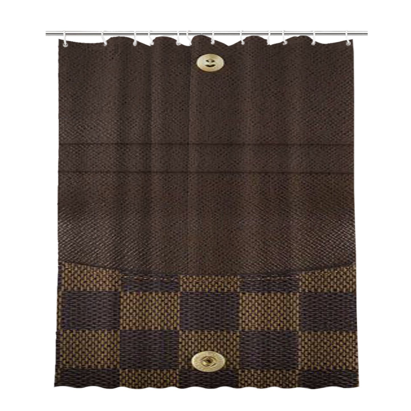 Louis Vuitton Damier Bathroom Shower Curtain Fabric Waterproof | 66 X 72 Inch