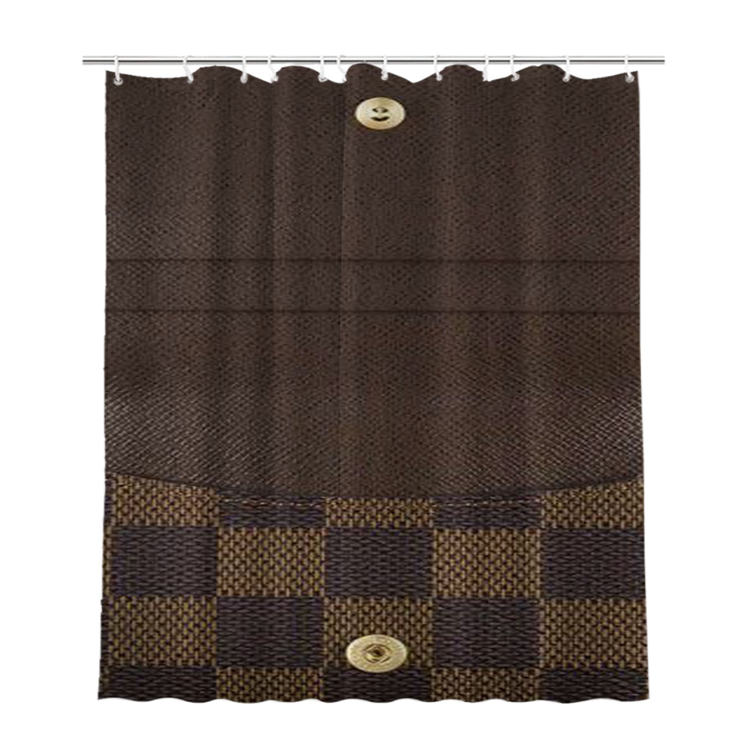 Louis Vuitton Damier Bathroom Shower Curtain Fabric Waterproof | 66 X 72 Inch