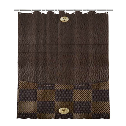 Louis Vuitton Damier Bathroom Shower Curtain Fabric Waterproof