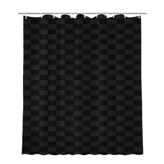 Louis Vuitton Damier Graphite Bathroom Shower Curtain Fabric Waterproof