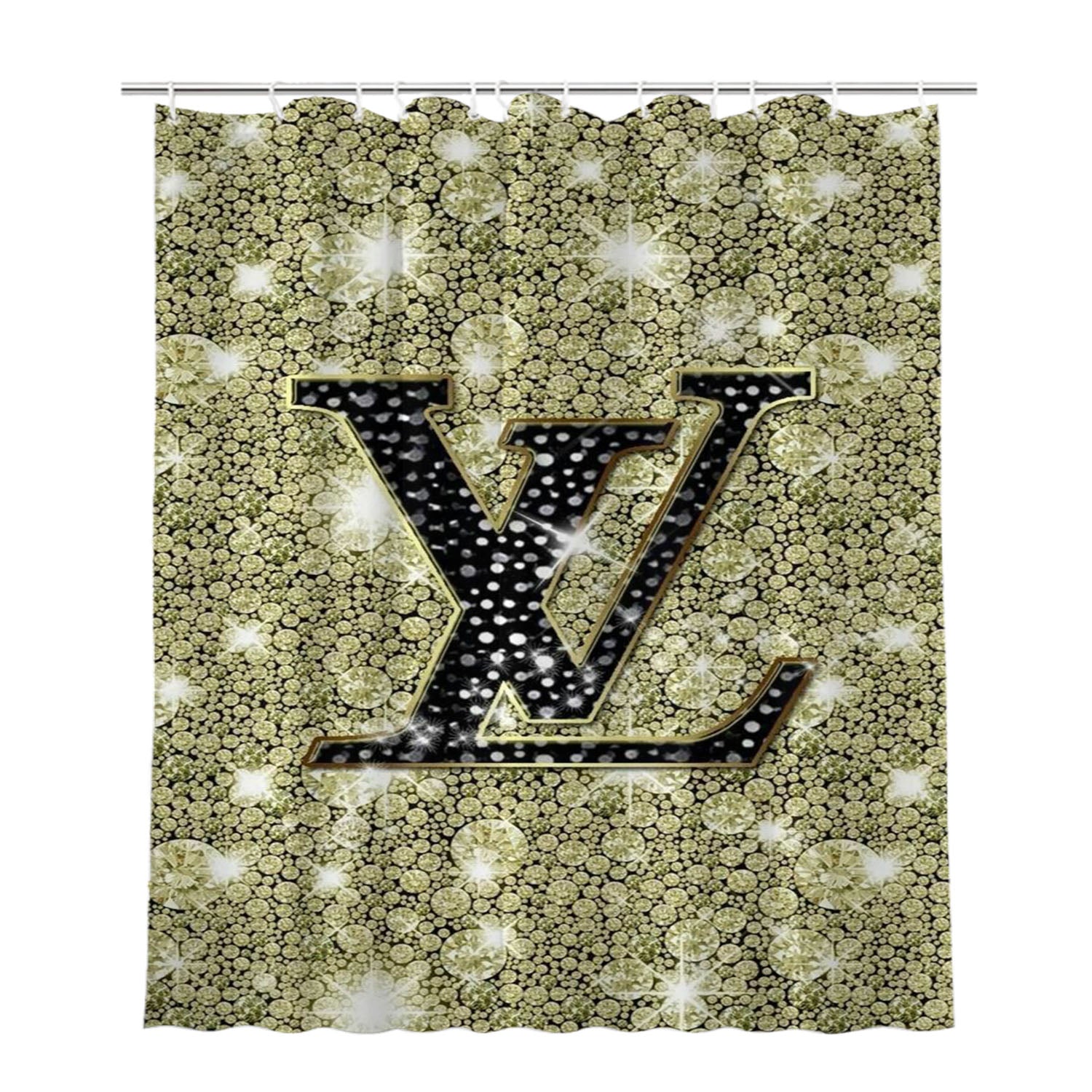 Louis Vuitton Diamond Clean Bathroom Shower Curtain Fabric Waterproof | 66 X 72 Inch